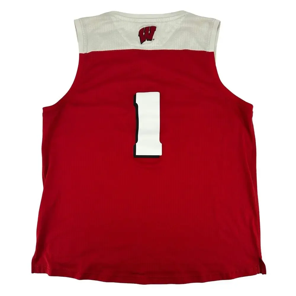 Adidas Men's Wisconsin Badgers #1 Red Authentic Swingman Jersey size XL